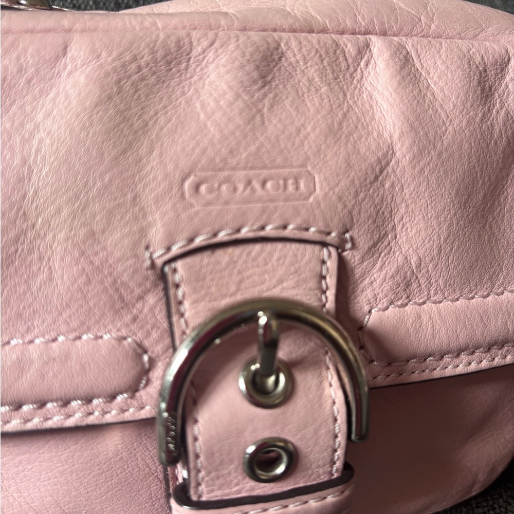 Coach Pink Leather Crossbody Bag - Picture 2 of 9